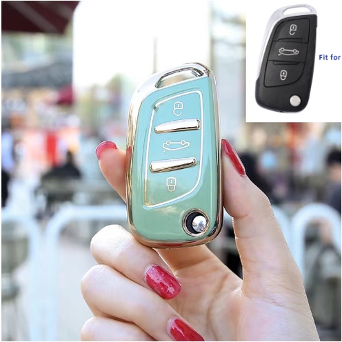 Vỏ TPU Mềm Đựng Chìa Khóa Xe Hơi Peugeot 306 407 807 DS DS3 DS4 DS5 DS6 C1 C2 C3 C4 C5 DS3 DS4 DS5 DS6
