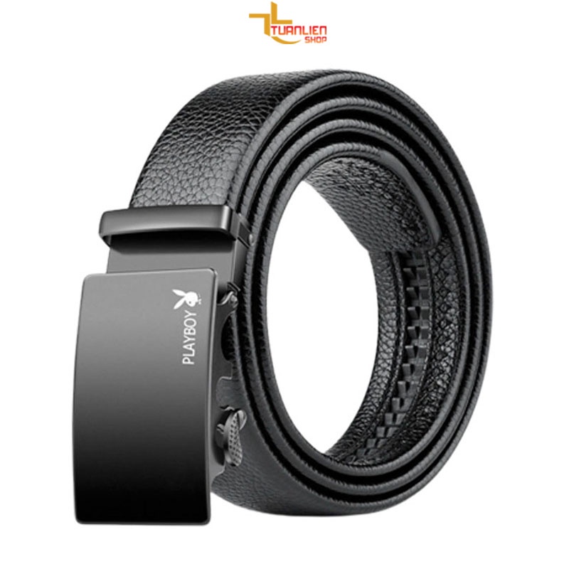 Thắt Lưng Nam Da thật khoá Crom sang trọng màu đen