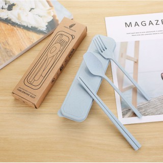 Bộ Đũa Thìa Dĩa Làm Từ Thân Lúa Mạch