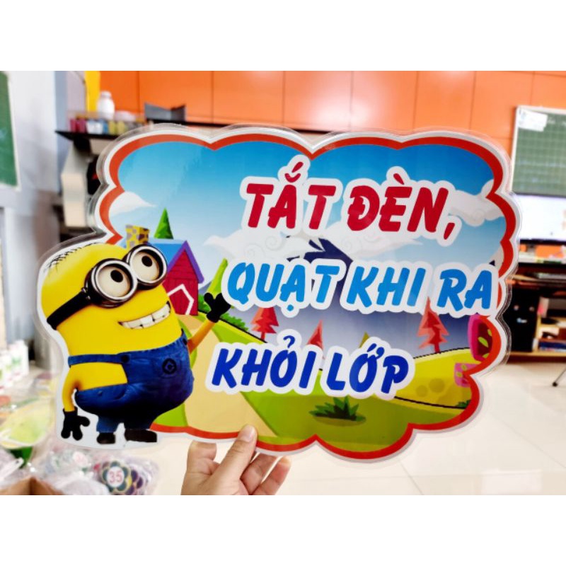 Tấm A3 Tắt đèn, quạt khi ra khỏi lớp
