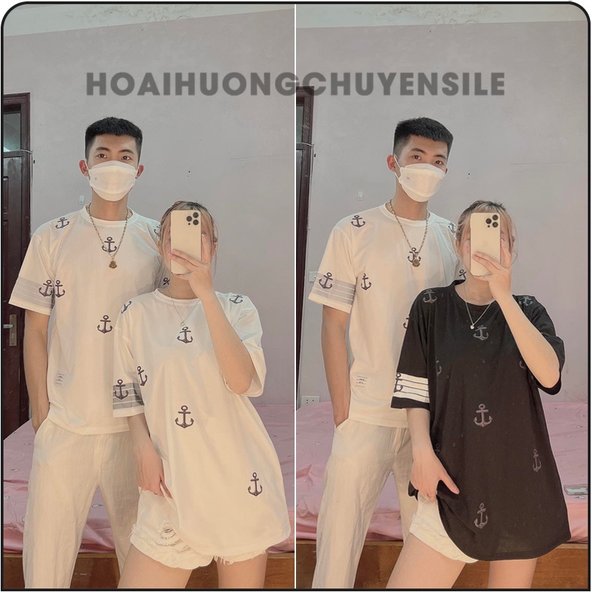 ÁO MỎ NEO NAM NỮ H&H CLOTHES - Áo Phông Mỏ Neo MN1 Ảnh Thật Video