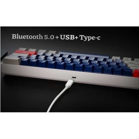 Bàn phím cơ không dây Gaming Newmen black Switch GM610- Hàng chính hãng