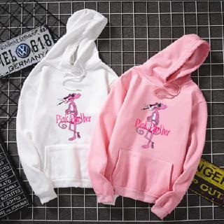 Áo Hoodie Dáng Rộng Có In Hình Báo Hồng Thời Trang Cao Cấp Cho Các Cặp Đôi