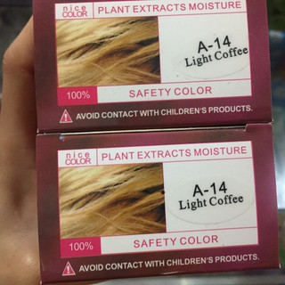 nhuộm tóc màu Cà Phê sáng light coffee A14 lancui