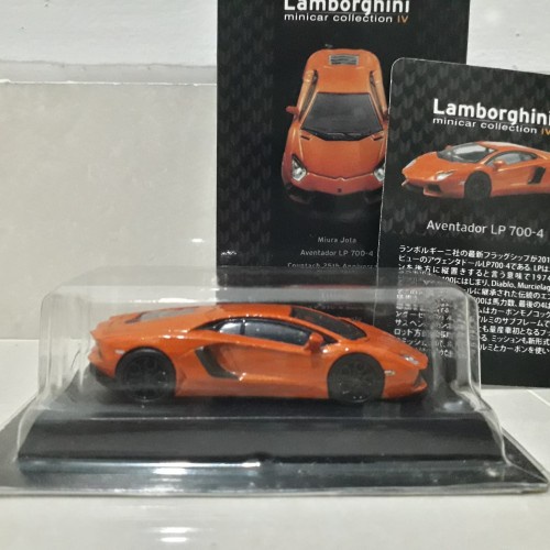 Xe mô hình Kyosho 1/64 Lamborghini Aventador LP 700-4 Orange