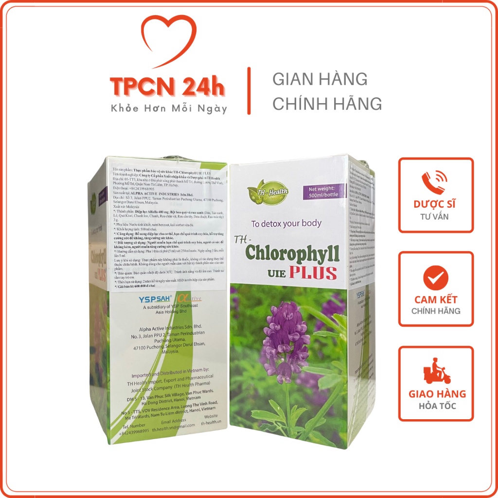 Diệp Lục Chlorophyll UIE TH - Bổ sung chất xơ