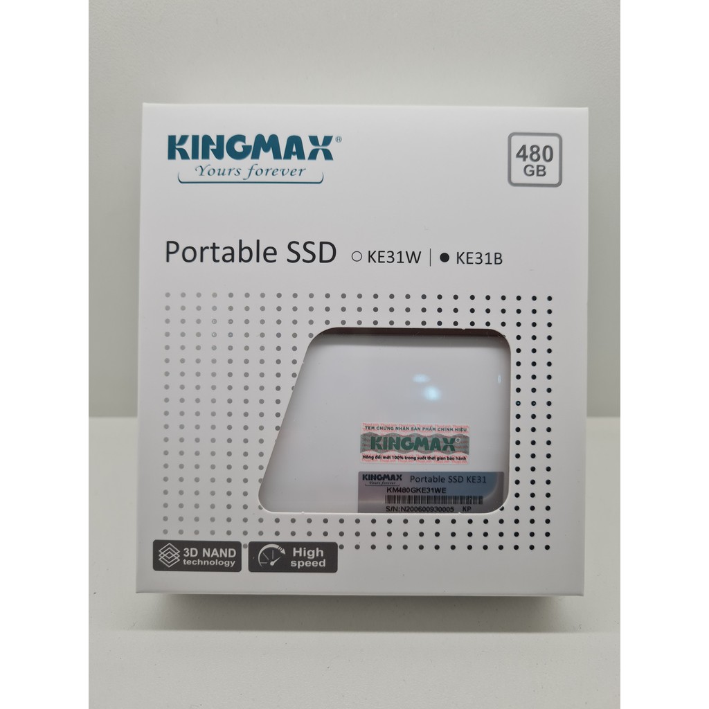 Ổ cứng di động SSD Kingmax KE31 480G USB3.1 chuẩn 1.8 inch siêu nhỏ