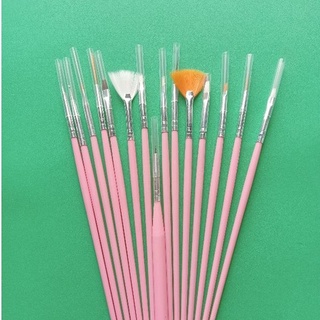 Set cọ vẽ móng mầu hồng-15 cây
