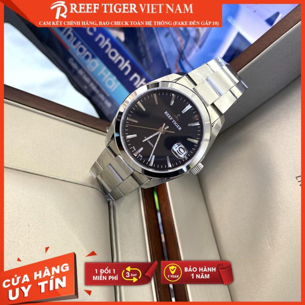 [REEFTIGERVIETNAM]  Đồng hồ nam Reef Tiger RGA835-YBY Kính Sapphire -Vỏ thép