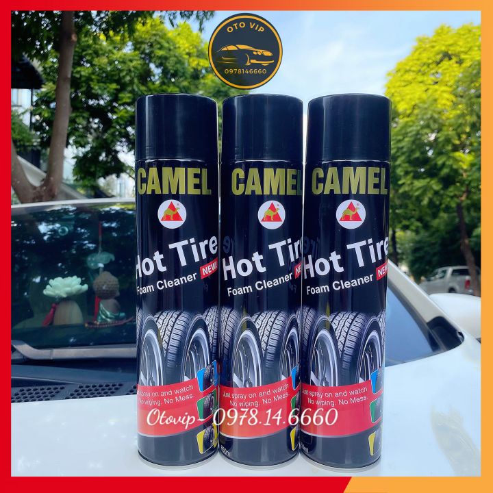 Chai dưỡng bóng lốp xe ô tô Hot Tire camel 650ml