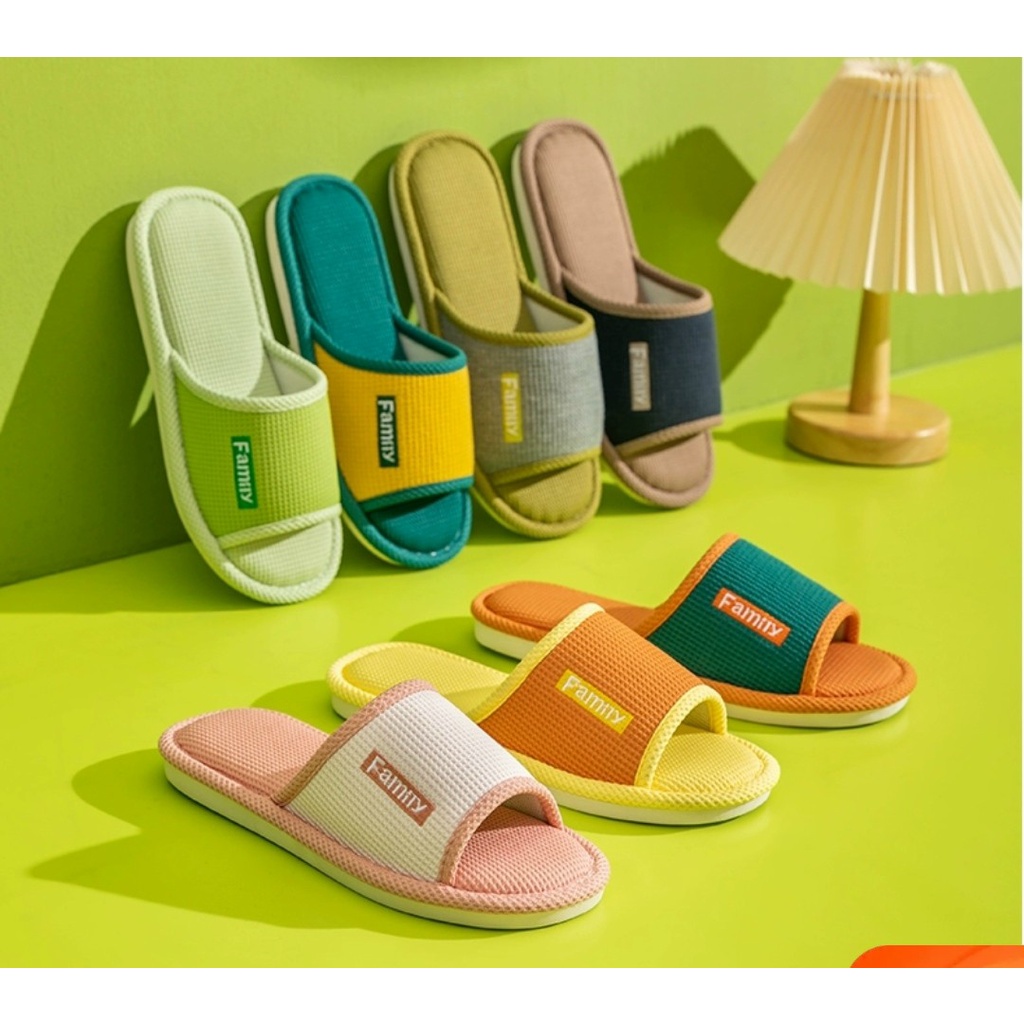 Dép vải đi trong nhà CAO CẤP đế cao su non chống trượt dép văn phòng khách sạn spa Cao Cấp Family