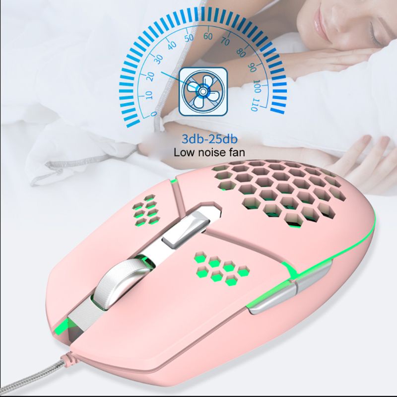 Chuột Chơi Game 2000DPI Họa Tiết Tổ Ong Cho Máy Tính