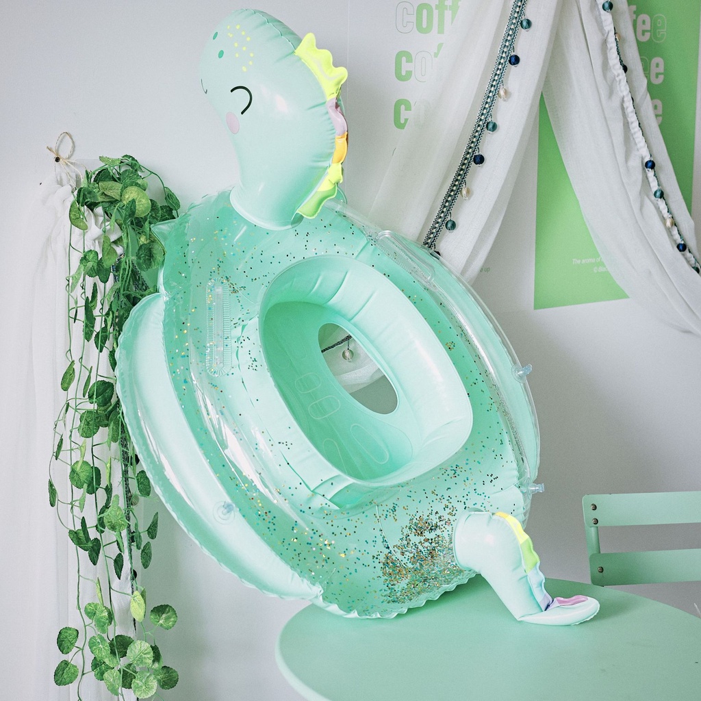 Phao Bơi Bơm Hơi Dày Dặn Hình Khủng Long Dễ Thương Cho Bé