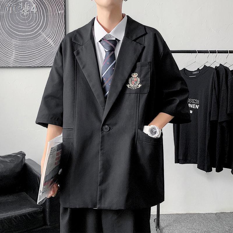 ☫✈◙Bộ đồ đồng phục mùa xuân hè DK nam ngắn tay phong cách Hàn Quốc hợp thời trang học sinh phù với lớp giản dị áo