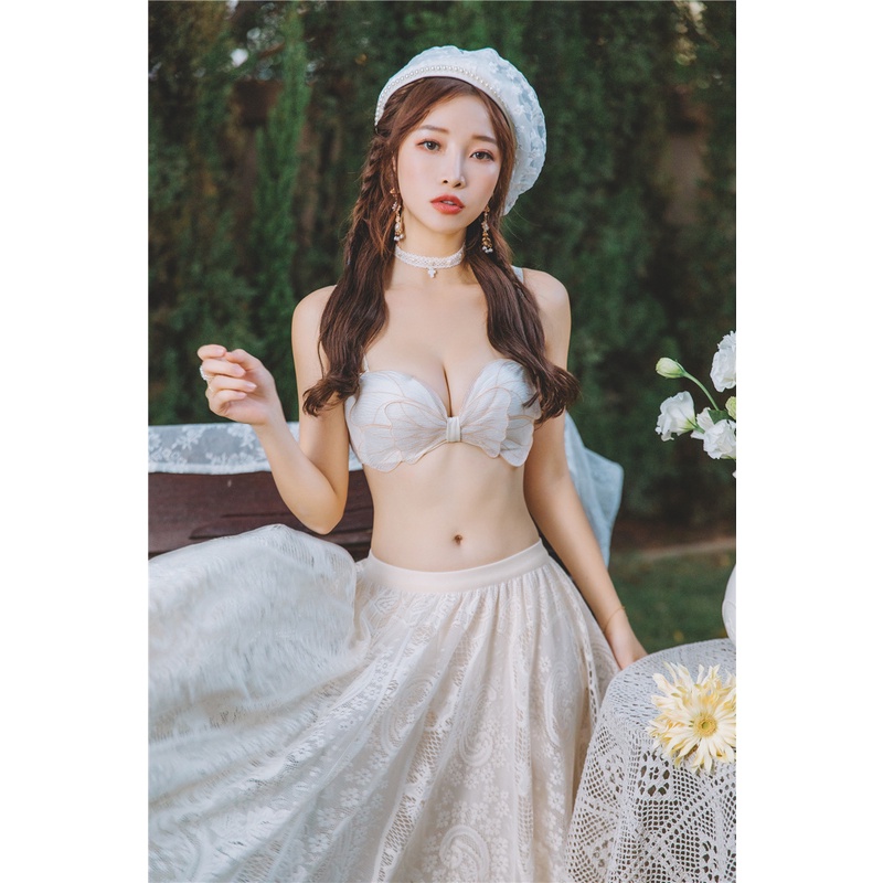 Áo lót ren cúp 32-38AB nâng ngực không gọng thoải mái dành cho nữ