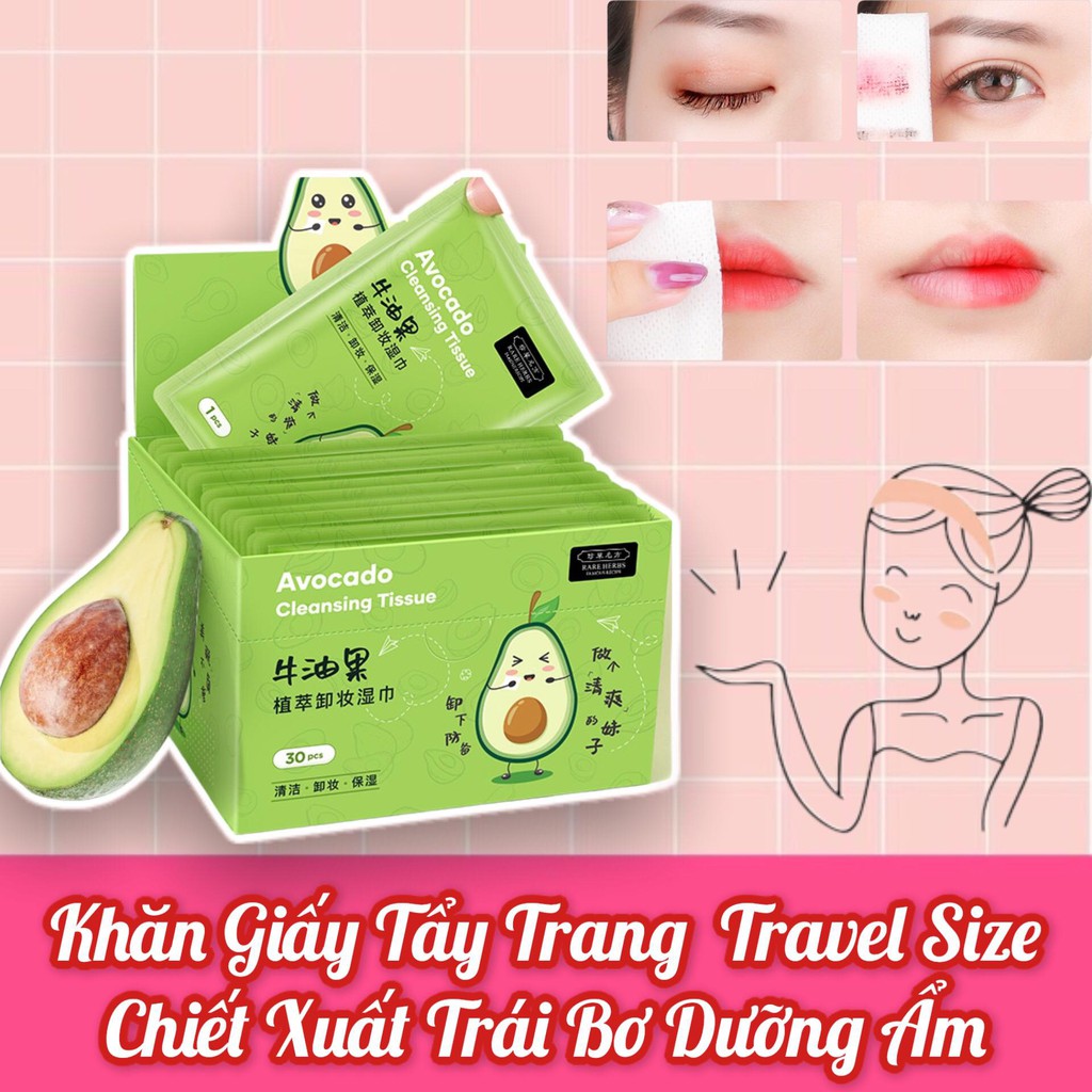 [NEW] ✨KHĂN GIẤY ƯỚT TẨY TRANG TINH CHẤT BƠ THEO GÓI TIỆN LỢI✨ | BigBuy360 - bigbuy360.vn