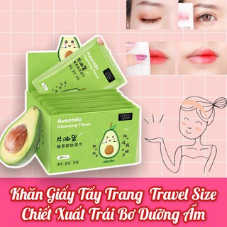 Khăn Giấy Ướt Tẩy Trang Tinh Chất Bơ Theo Gói Tiện Lợi