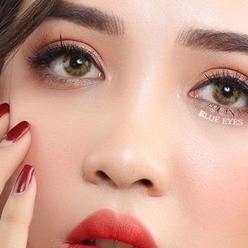Kính áp tròng cận màu nâu sang chảnh TIAM BROWN, giãn nhẹ 14.2 mm, sử dụng 6M, sẵn kho , giá 1 cặp lens kèm khay dựng.