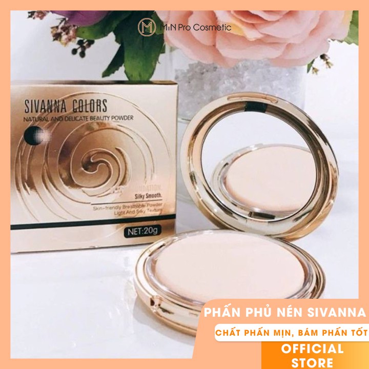 Phấn phủ nén Sivanna Color Natural and Delicate Beauty Powder HF689
