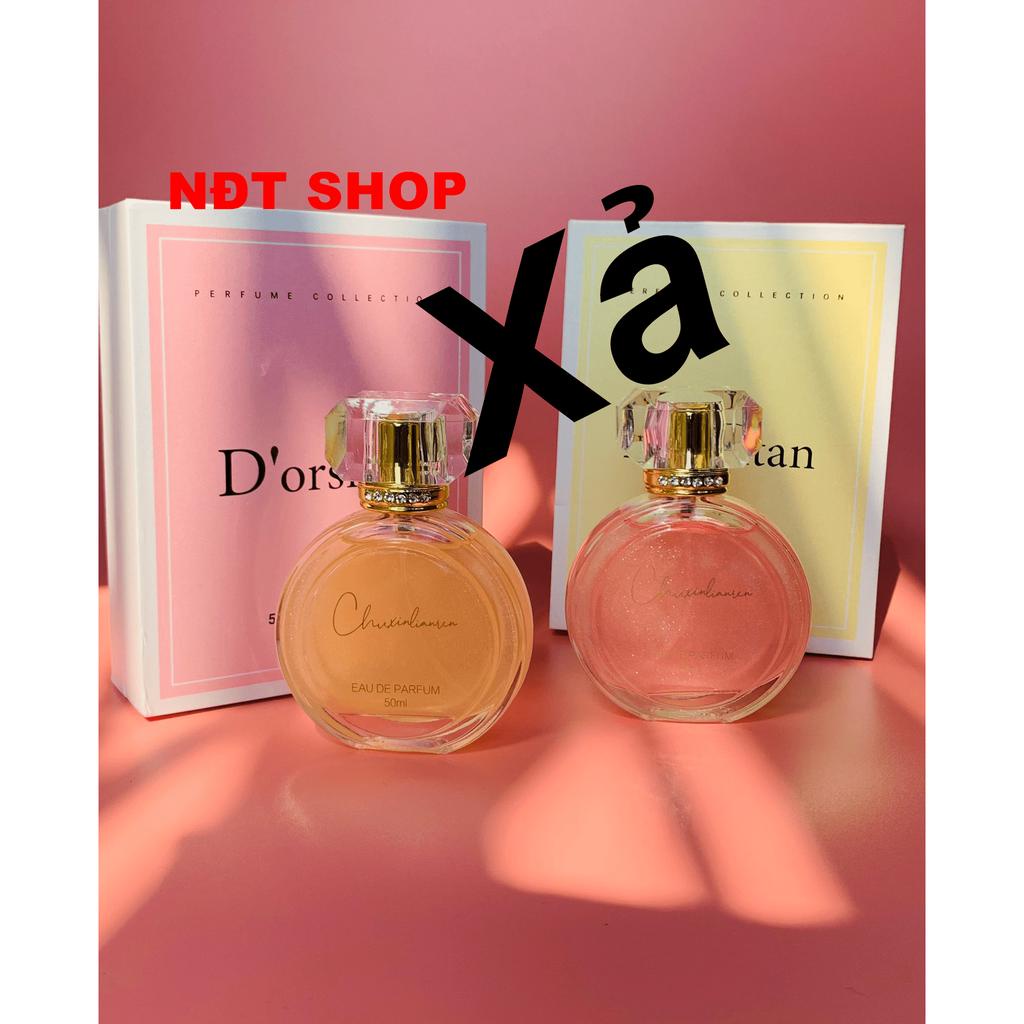 Nước hoa nữ D'orsitan hộp cứng 50ml, thơm lâu, mùi hương hoa sang chảnh, quyến rũ, giá sinh viên, có bán sỉ