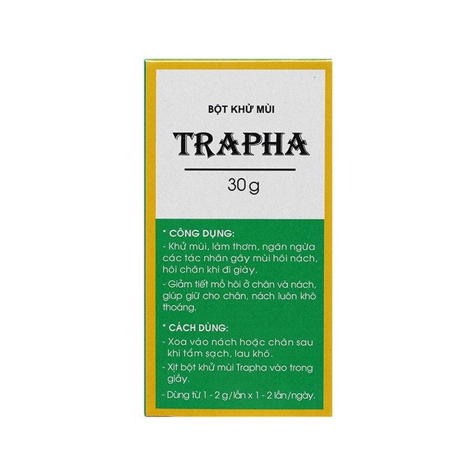 Bột Khử Mùi Trapha Giảm Tiết Mồ Hôi 30g