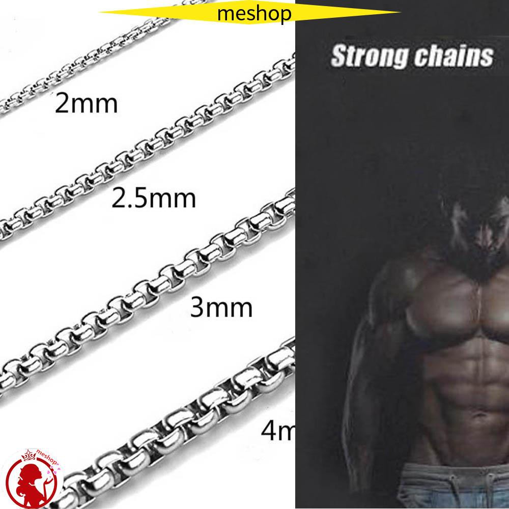 Vòng cổ Thép Không Gỉ 2mm/2.5mm/3mm/3.5mm/4mm Cho Nam Và Nữ|Tuyên Bố Màu Sắc Hip Hop