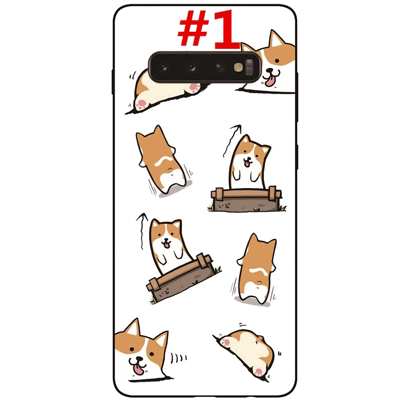 Ốp điện thoại TPU chống trượt hình chó đáng yêu cho Samsung Galaxy S10 Plus / S10E
