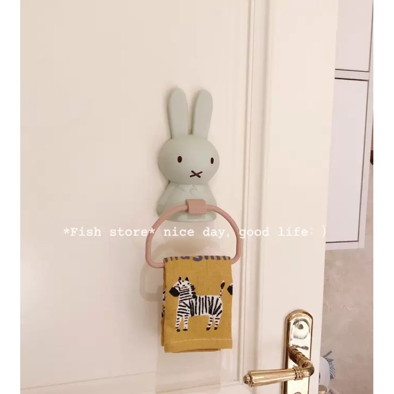 Kệ treo khăn tắm, khăn mặt hình thỏ cute