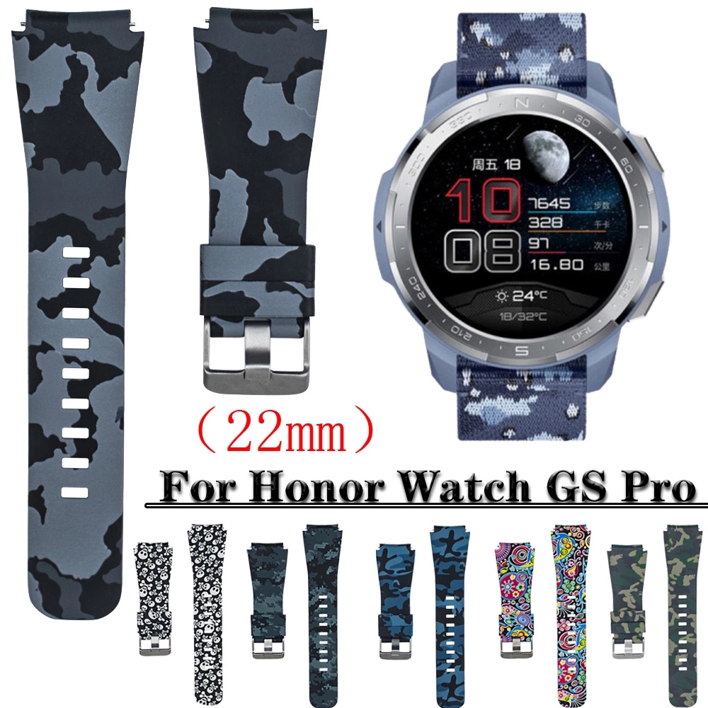 Dây Đeo Silicon Màu Rằn Ri 46mm Cho Đồng Hồ Honor Watch GS Pro Watch 2