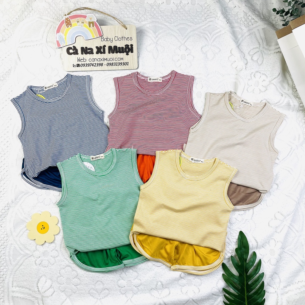 ✨Size(9-32Kg)✨FREE SHIPBộ MinKy Mom CaNa's Sát Nách Cotton Lạnh Dể Thương Cho Bé Gái Bé Trai, Đủ Màu
