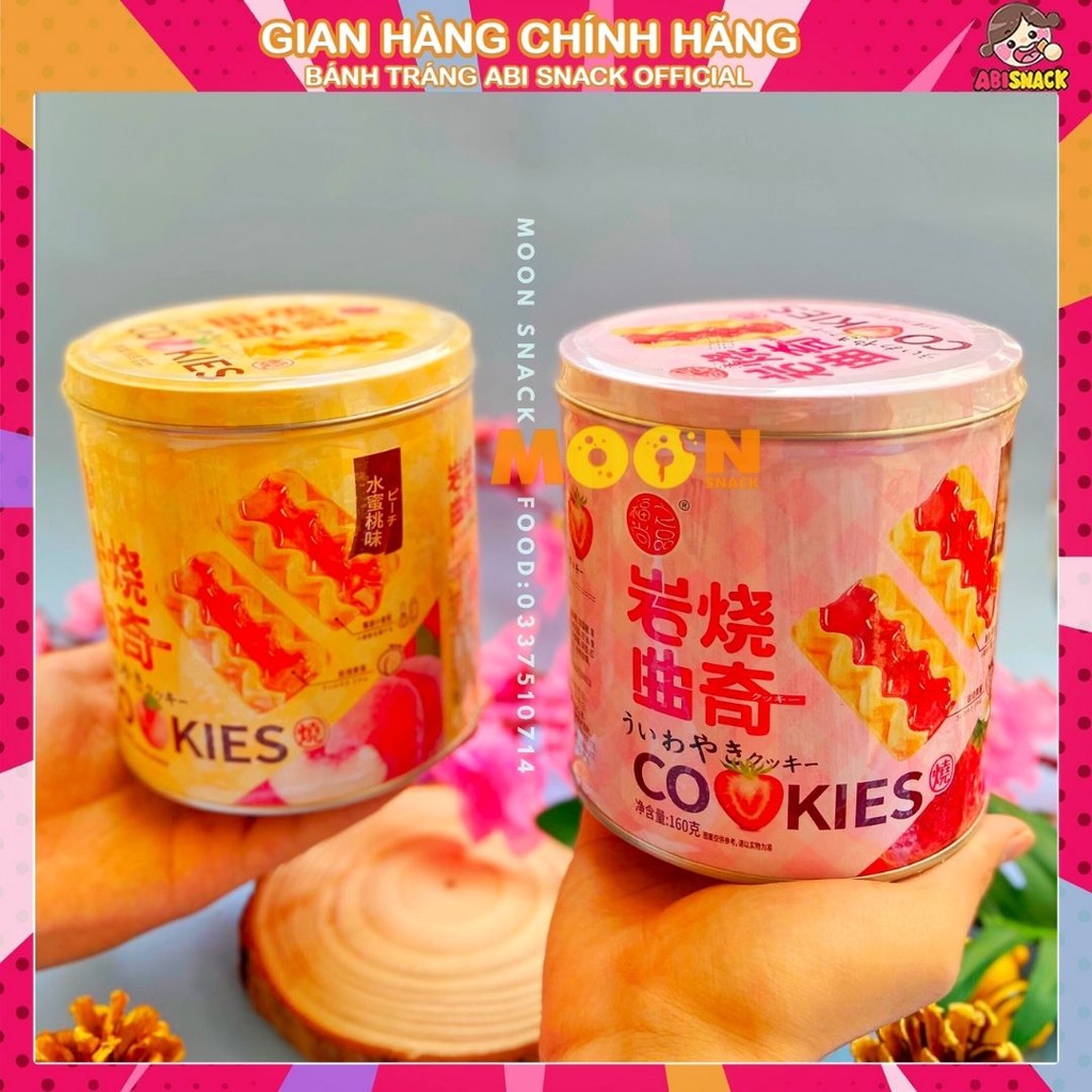 Bánh nhân mứt 2 vị lon thiếc Fuzhishangpin hủ 160g