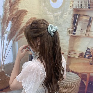 Dây buộc tóc scrunchies hàn quốc, chun búi tóc vải hot trend SC04 cực xinh giá rẻ