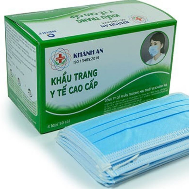 KHẨU TRANG Y TẾ KHÁNG KHUẨN 4 LỚP 50cái