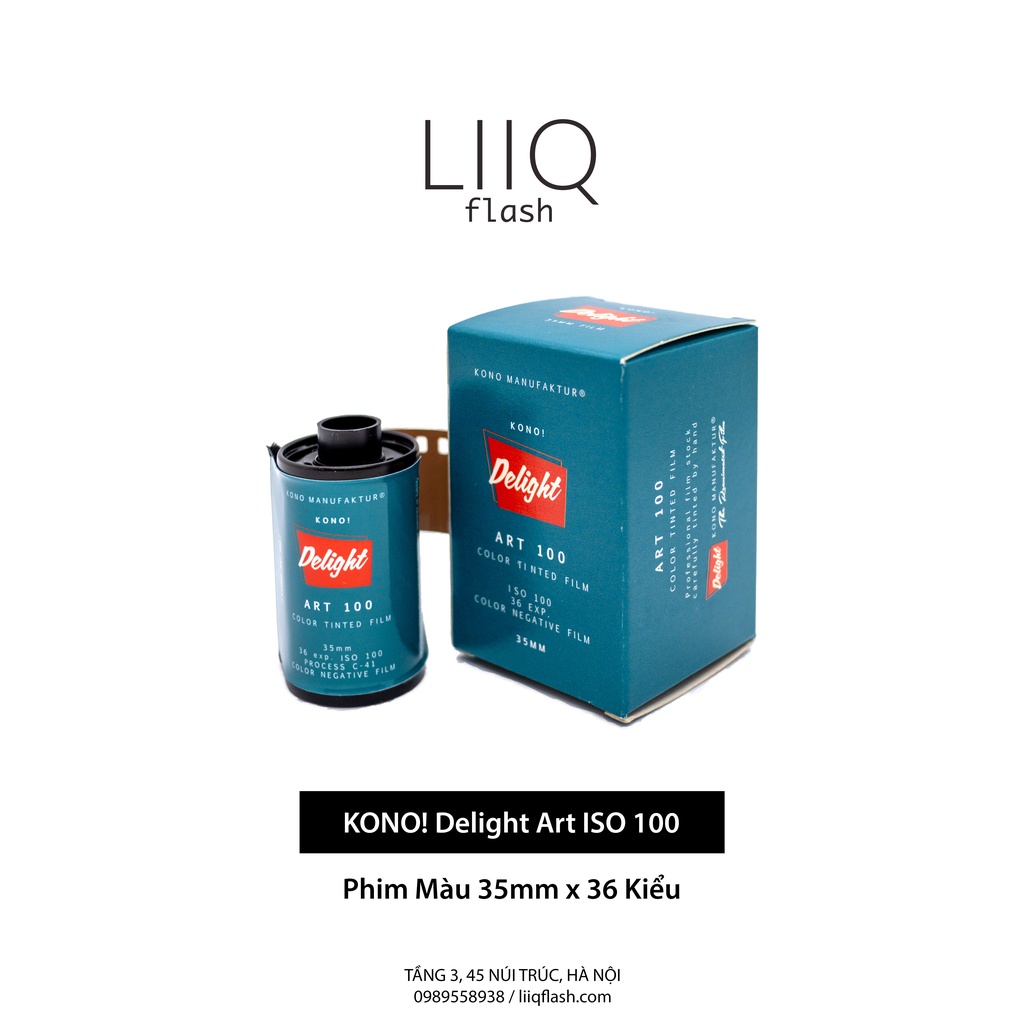 Phim KONO! Delight Art ISO 100, Màu Color, 135/35mm x 36 Kiểu, In Date Cho Máy Chụp Ảnh Film - LIIQ Flash