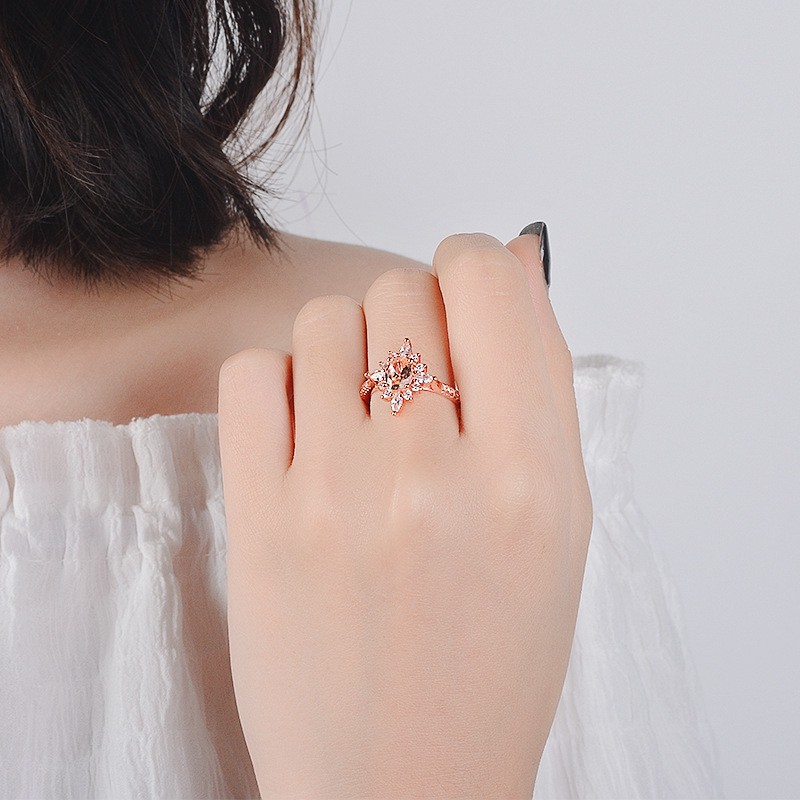 Nhẫn Đeo Tay Kim Loại Đính Đá Phong Cách Âu Mỹ Cho Nữ