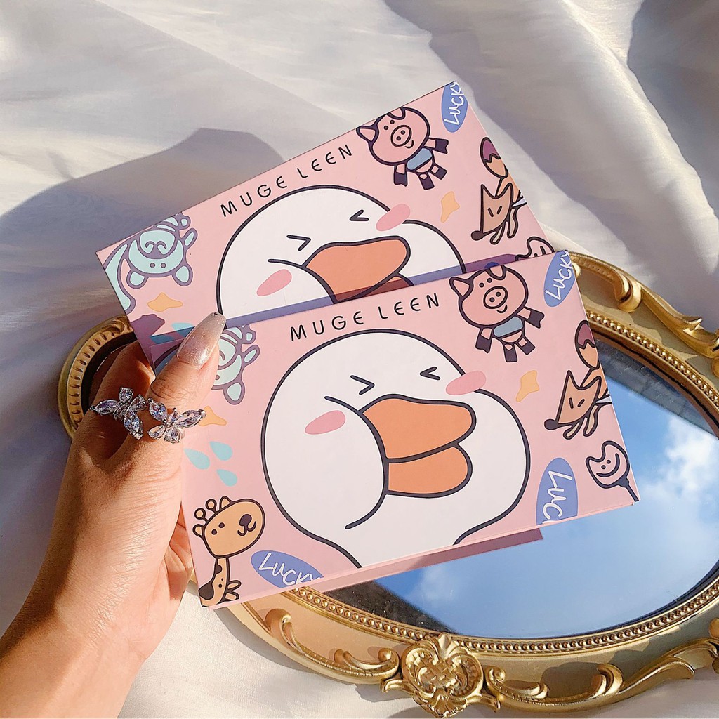Bảng phấn mắt nhũ lì 18 Ô Muge Leen Con Vịt Sena Beauty | BigBuy360 - bigbuy360.vn