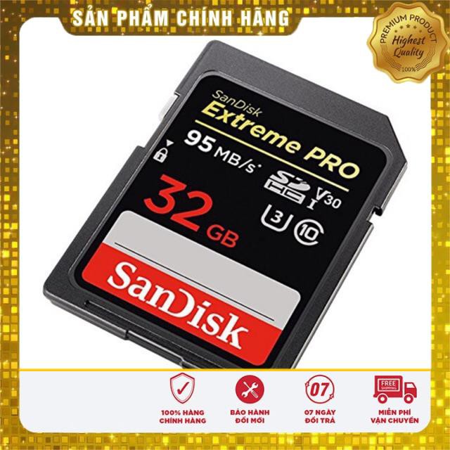 Thẻ Nhớ Máy Ảnh SD SDisk Extreme Pro 633x 32GB Class 10 U3 95MB/S | BigBuy360 - bigbuy360.vn