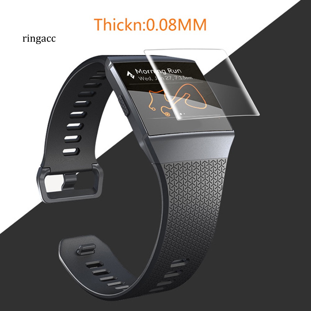 Set 3 miếng dán TPU bảo vệ màn hình thích hợp cho đồng hồ thông minh Fitbit Ionic