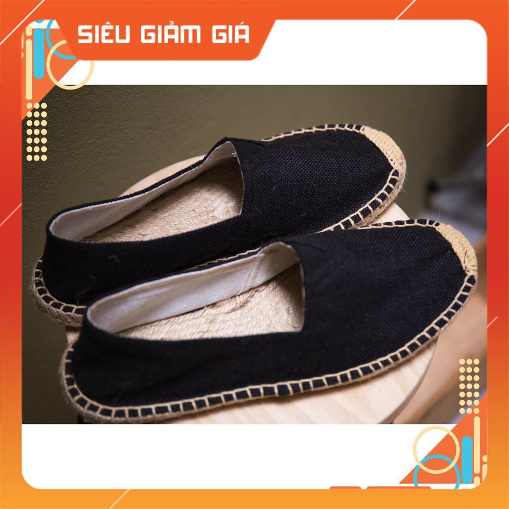 Giày lười vải đế cói nam nữ cao cấp unisex, sục slip on thời trang, đi biển, du lịch, dạo chơi mùa hè | BigBuy360 - bigbuy360.vn