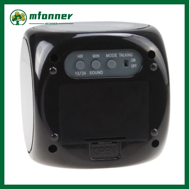 Đồng Hồ Báo Thức Đa Năng Mfonner Đèn LED Chiếu Nhiều Màu Điều Khiển Bằng Giọng Nói