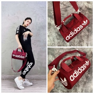 Túi trống mini adidas màu đỏ mận