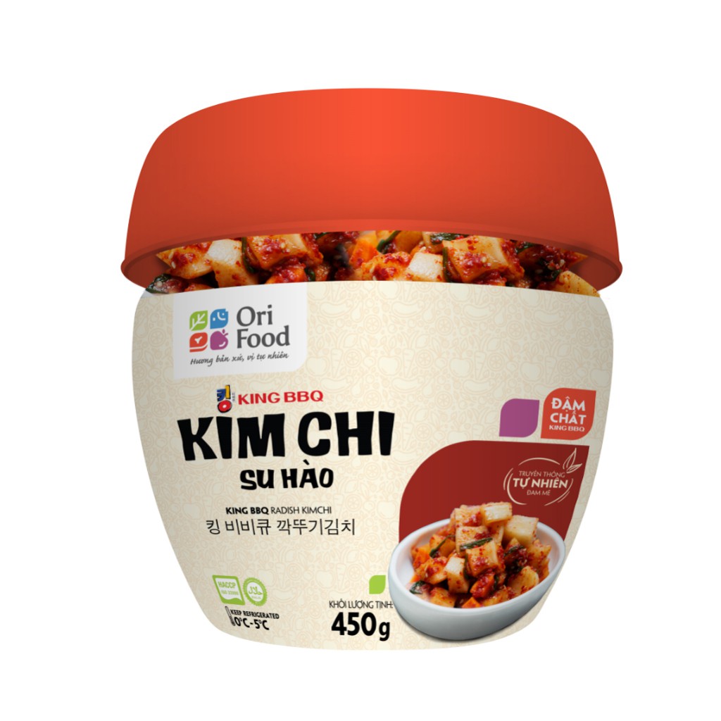 [ORIFOOD]  Kim Chi Su Hào Hàn Quốc (Hộp 450gr) 100% tươi sạch đảm bảo chất lượng vệ sinh an toàn thực phẩm