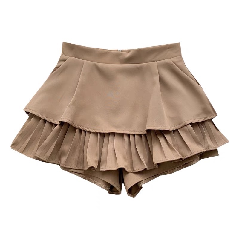 Chân váy 2 tầng form ngắn  sexy, chân váy xòe ngắn xếp ly 2 lớp có quần trong [Quảng Châu cao cấp] | BigBuy360 - bigbuy360.vn