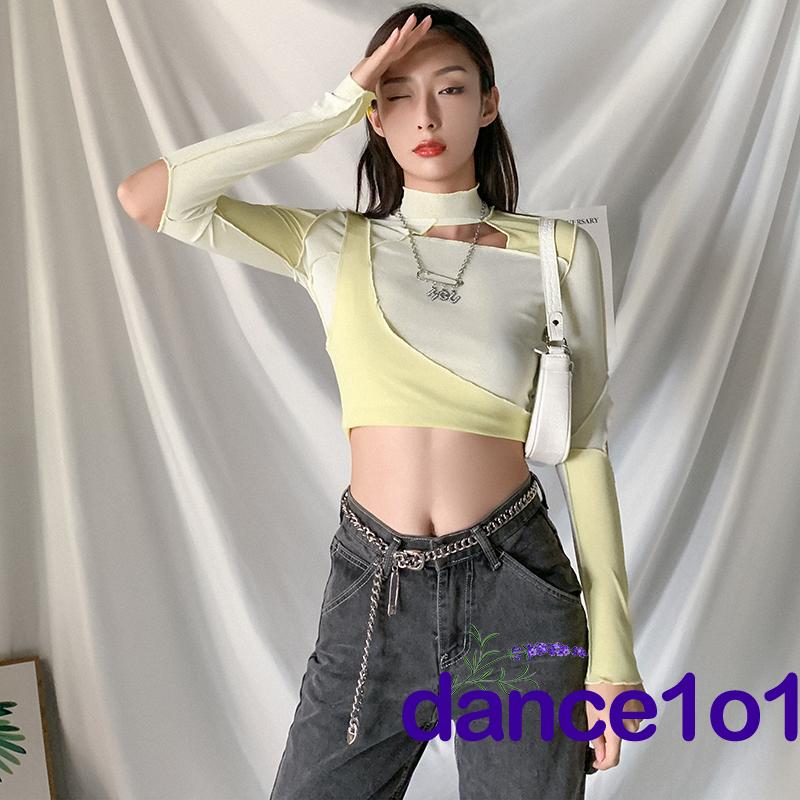 Áo Crop Top Tay Dài Quyến Rũ Cho Nữ