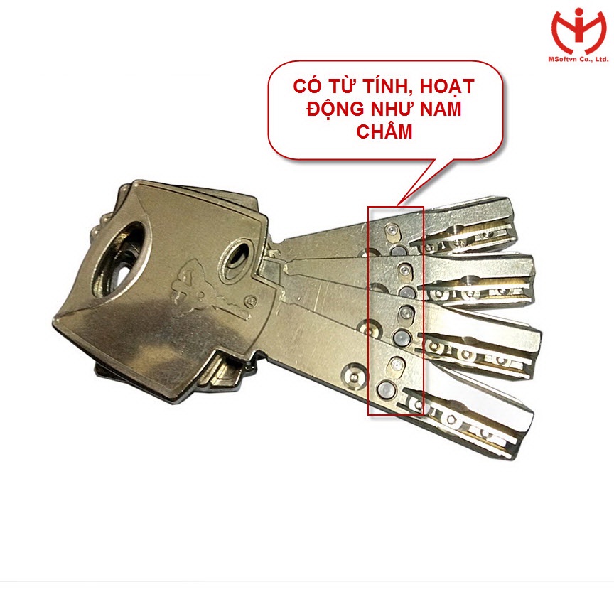 [Hỏa tốc HCM] Khóa chìa từ tính BA Lock 63 ruột khóa Mul-T-Lock 250S - MSOFT