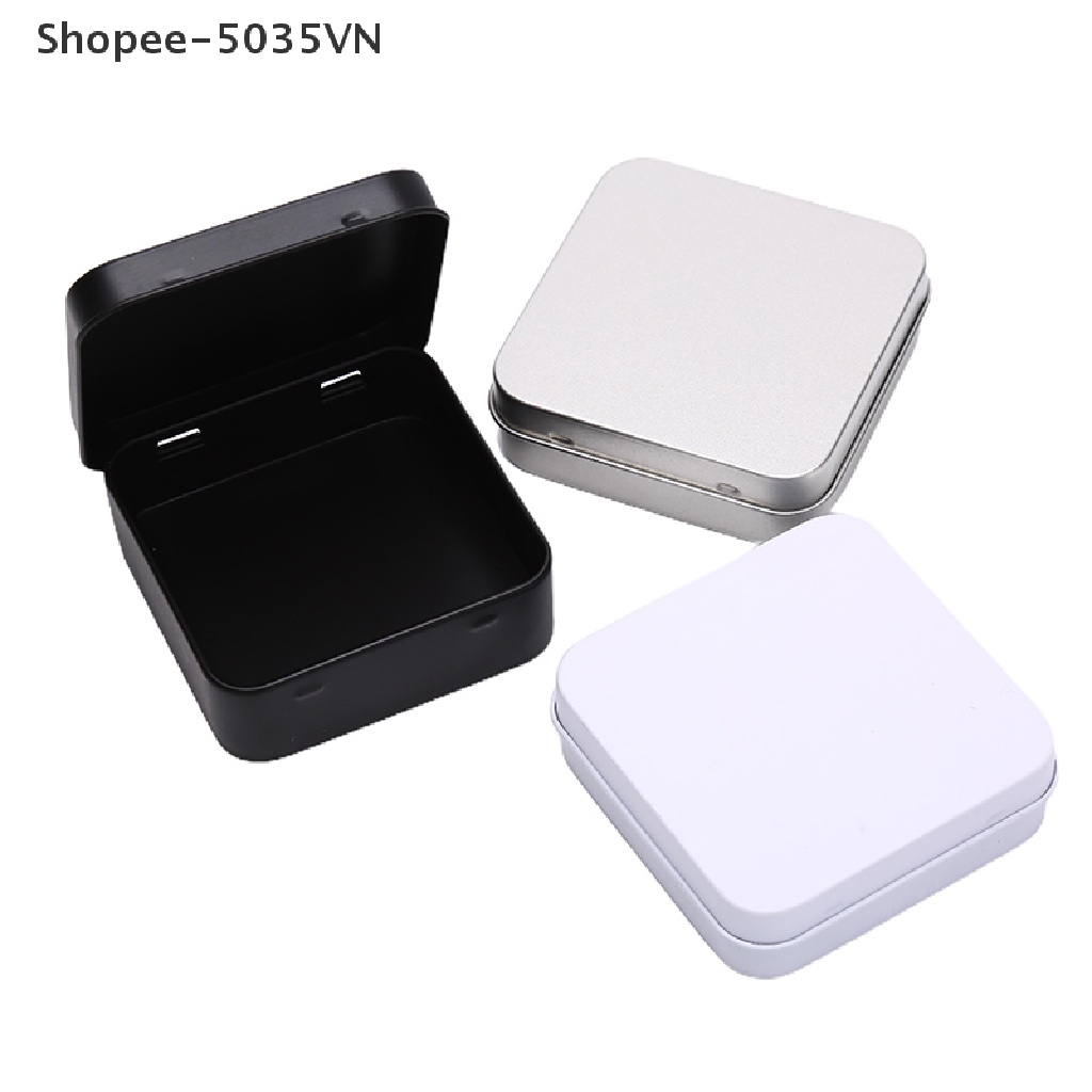 Hộp Thiếc Mini Hình Vuông Đựng Trang Sức / Tiền Xu {akindofstar1.vn}
