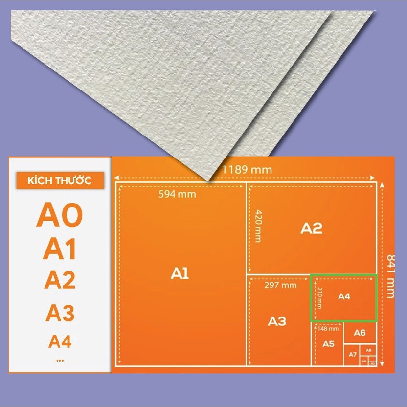 Giấy vẽ màu nước, ký họa định lượng 220gsm