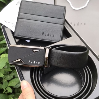 Set ví thắt lưng nam fullbox Pedro, Combo Ví Thắt Lưng Da PU full hộp thích hợp làm quà tặng sinh nhật