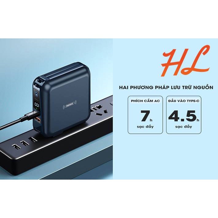 Pin Sạc Dự Phòng 10000mah Remax RPP-145 10000mAh - QC3.0, TypeC PD18W, Wireless Charge - Hưng Long PC