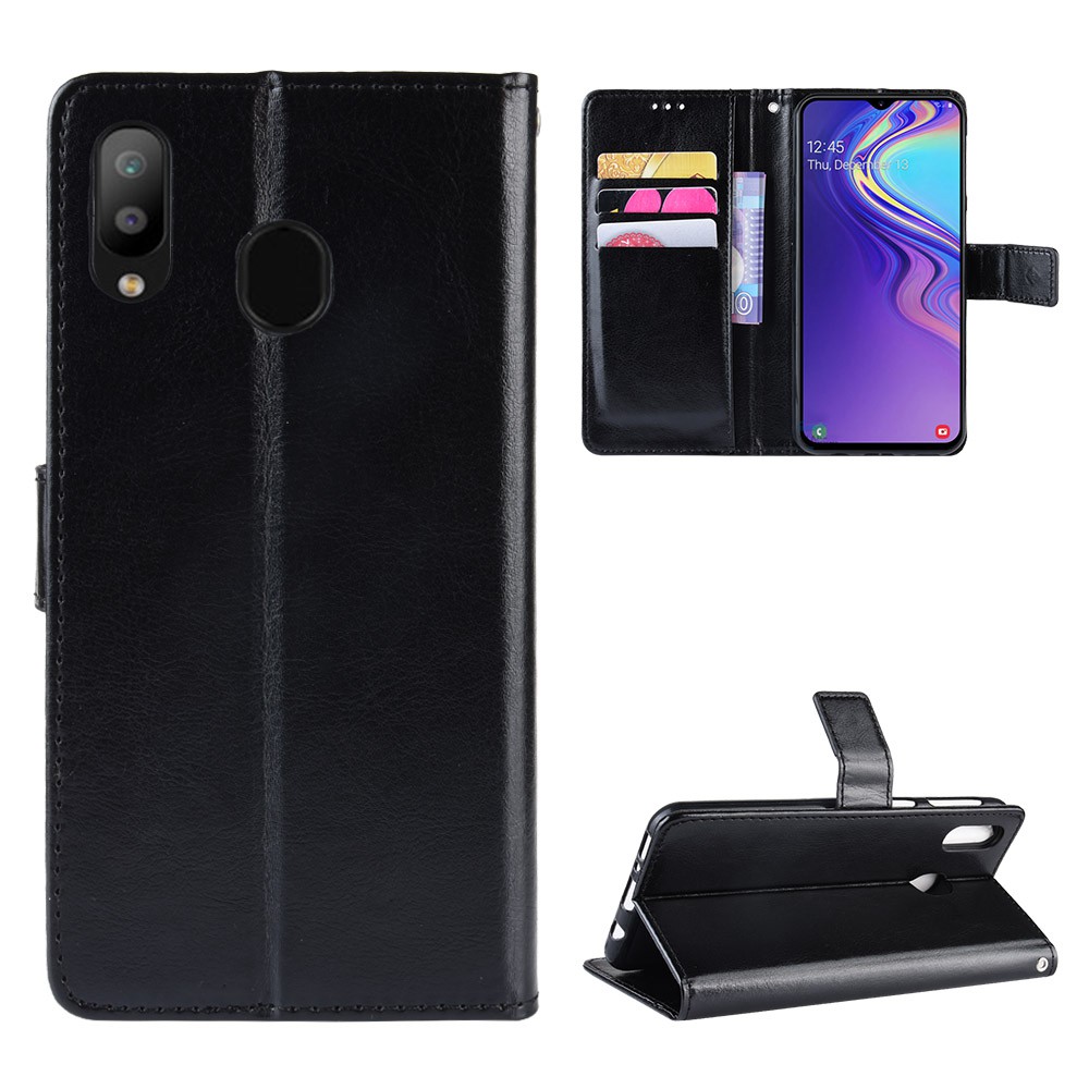 Bao da điện thoại dạng ví nắp gập có ngăn đựng thẻ thiết kế dây cài cho Samsung Galaxy M20 M10 Samsung Note 9 8 5